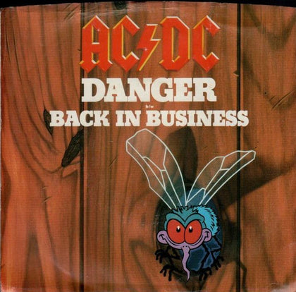 Ac/Dc "Danger / Back In Business" (7" vinyl, promo, used)