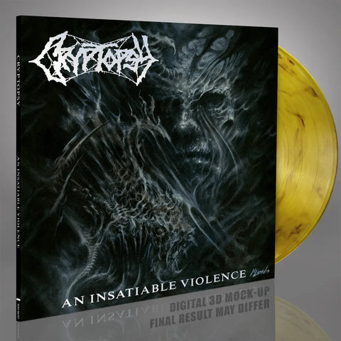 Cryptopsy "An Insatiable Violence" (lp, yellow/black marbled vinyl)