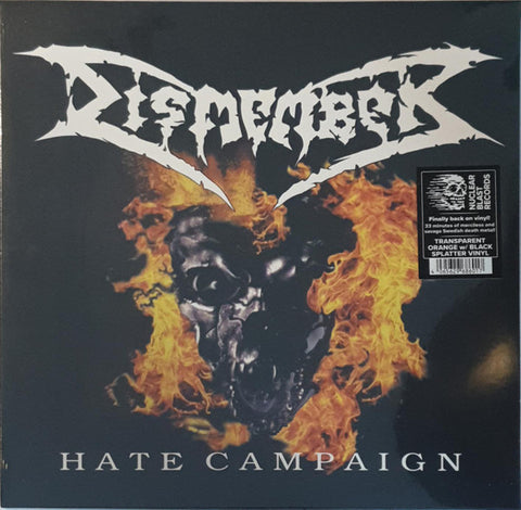 Dismember "Hate Campaign" (lp, transparent orange with black splatter vinyl)