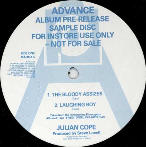 Julian Cope "Advance Album Pre-Release Sample Disc" (12" vinyl, used)