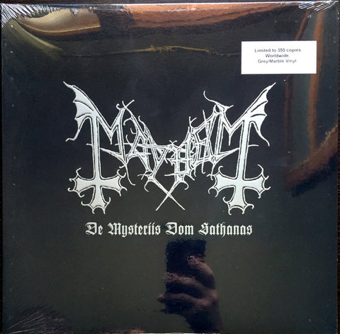 Mayhem "De Mysteriis Dom Sathanas" (lp, black/white vinyl, used)