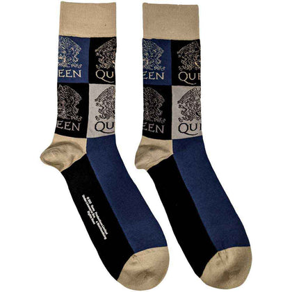 Queen "Crest Blocks" (socks, size 36-40)