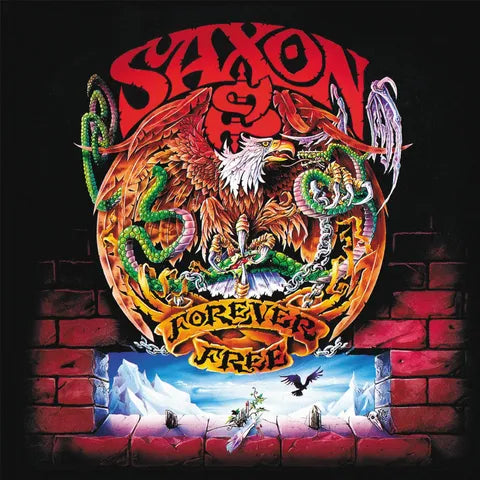 Saxon "Forever Free" (lp, white vinyl, 2025 reissue)