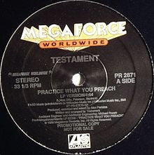 Testament "Practice What You Preach" (12", promo, used)