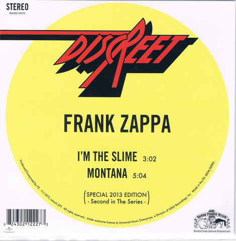 Frank Zappa "I'm the Slime" (7", green vinyl)