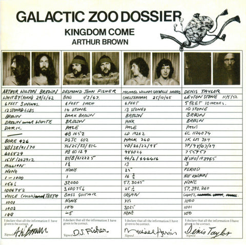Kingdom Come Arthur Brown "Galactic Zoo Dossier" (cd)