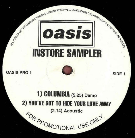 Oasis "Instore Sampler" (12", vinyl)