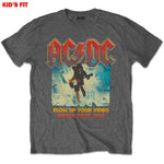 Ac/Dc "Blow Up Your Video Charcoal" (kids tshirt, 7-8 years)